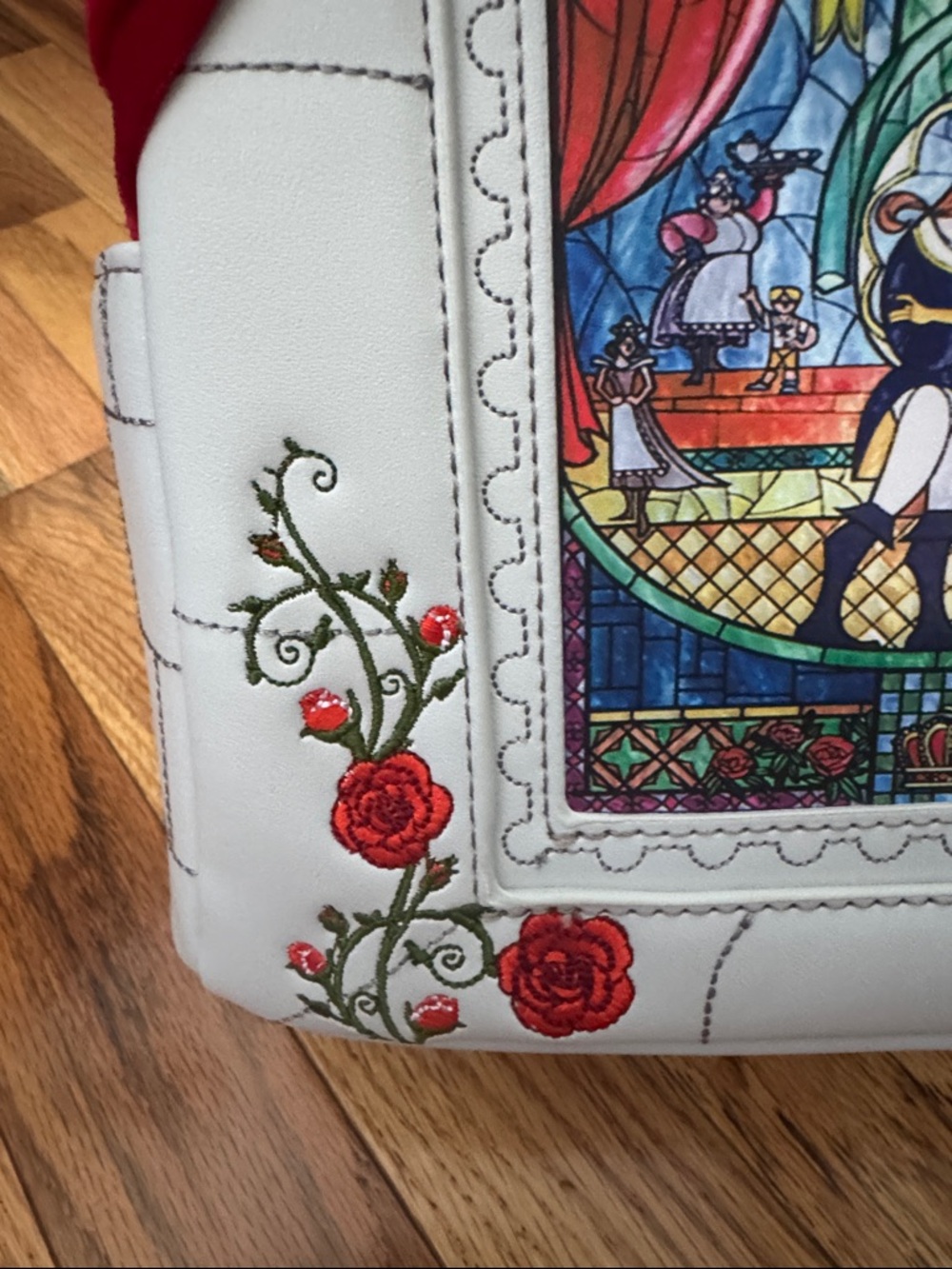 NWT Loungefly Disney Beauty and the Beast Stained Glass Portrait Mini Backpack - Picture 6 of 14